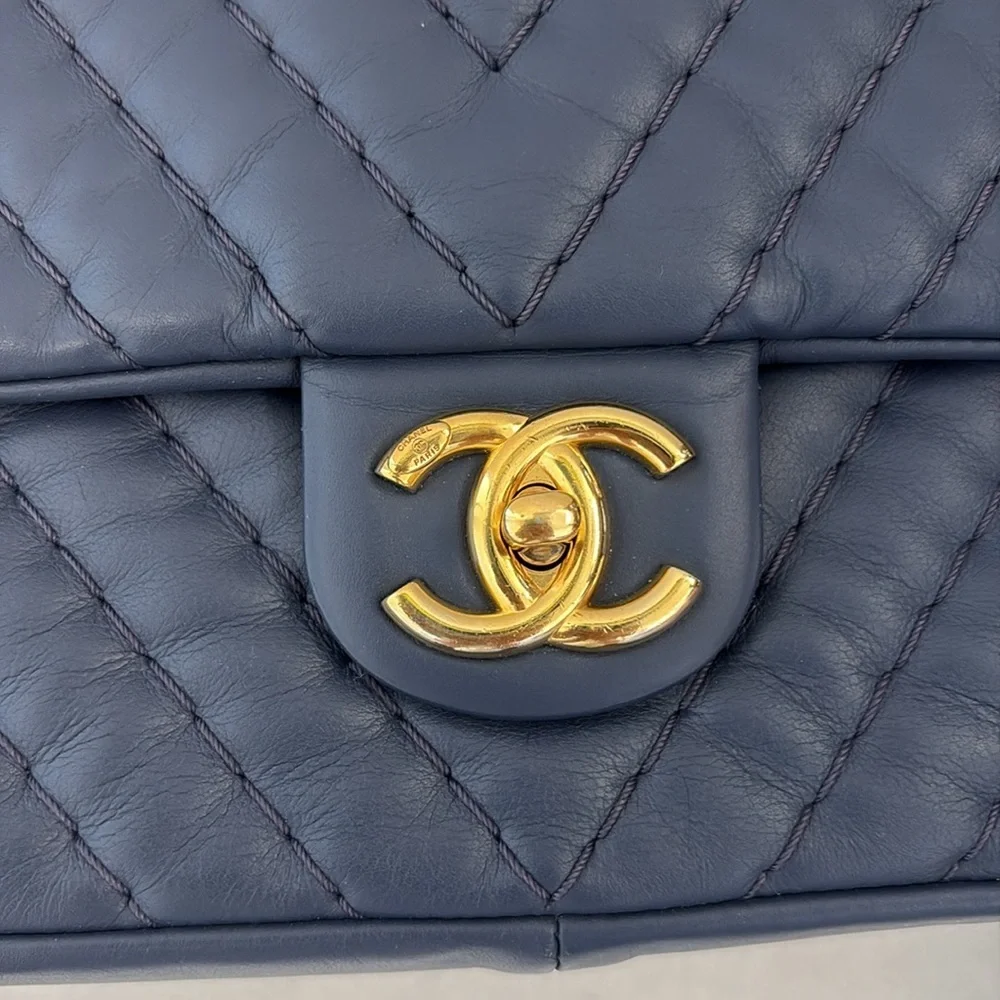 Chanel Vintage Flap Chevron Wild Stich